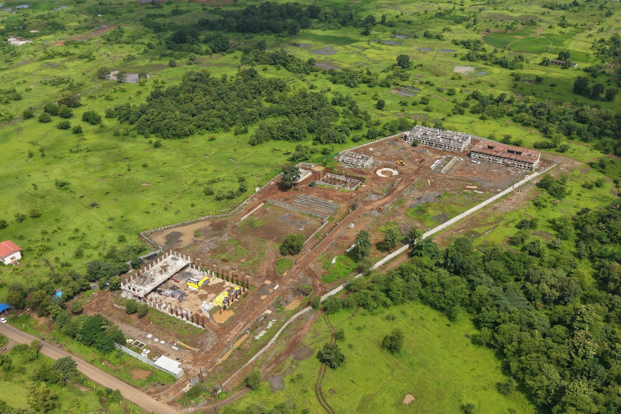 Aerial view of the Hi 5 Basketball Academy construction site
