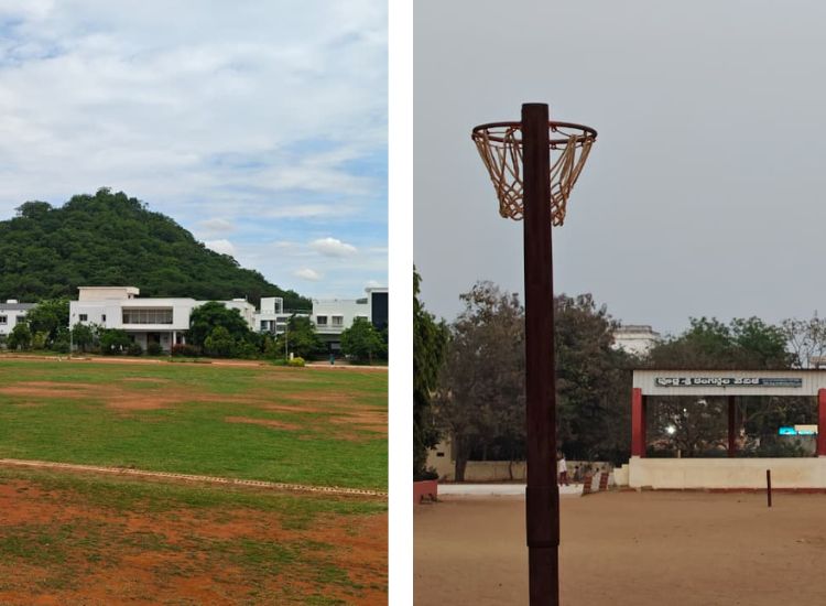 Basketball ground and hoop at a new Hi 5 centre